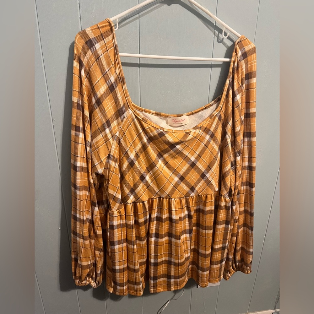 Plaid Long Sleeve top